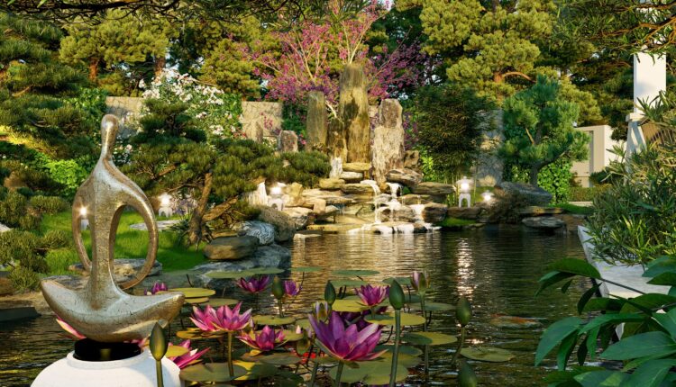 13054. 3D Garden Exterior Model Download by Tran Van Duong