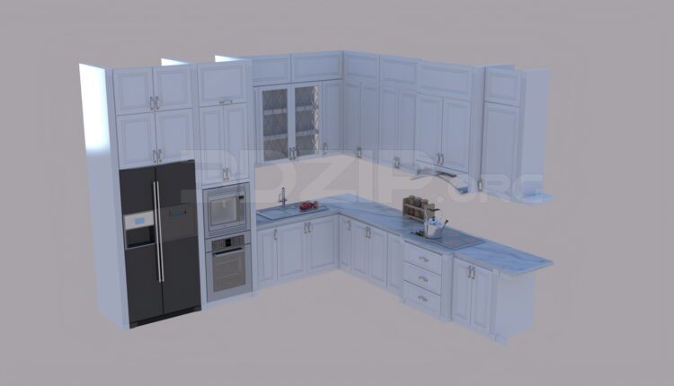3524. Free 3D Kitchen Model Download