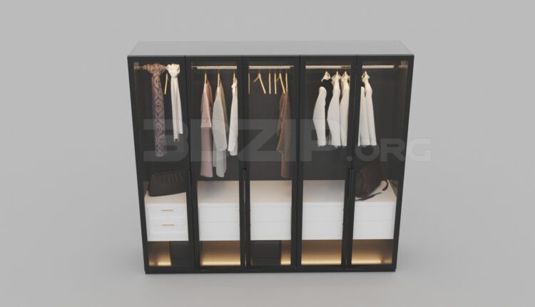 3575. Free 3D Wardrobe Model Download