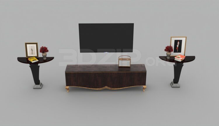 3601. Free 3D TV Cabinet Model Download