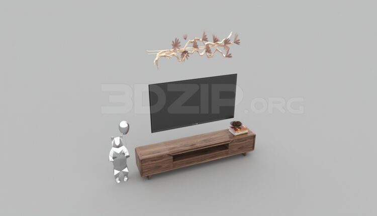 3671. Free 3D TV Cabinet Model Download