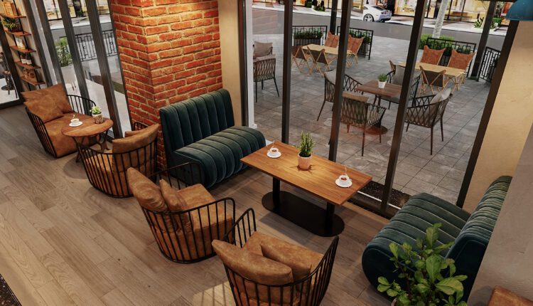 13086. Free 3D Coffee Room Interior Model Download by Trung Nguyen