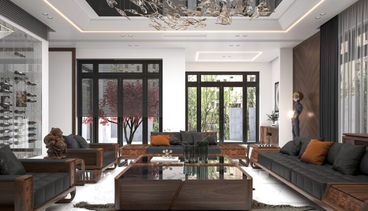 13106. 3D Living Room – Kitchen Interior Model Download by Hai An Vu
