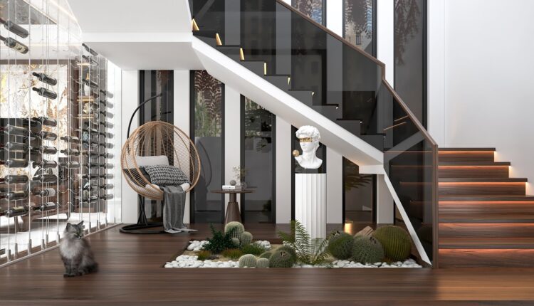 13106. 3D Living Room – Kitchen Interior Model Download by Hai An Vu