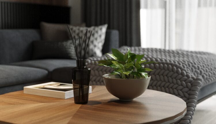 13111. 3D Living Room – Kitchen Interior Model Download by Nguyen Quan