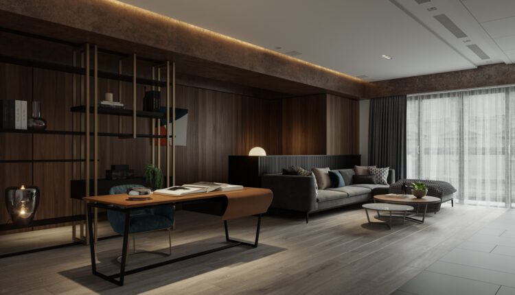13111. 3D Living Room – Kitchen Interior Model Download by Nguyen Quan