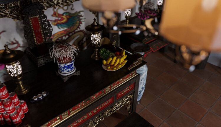 13141. Free 3D Altar Room Interior Model Download by Hieu Tran