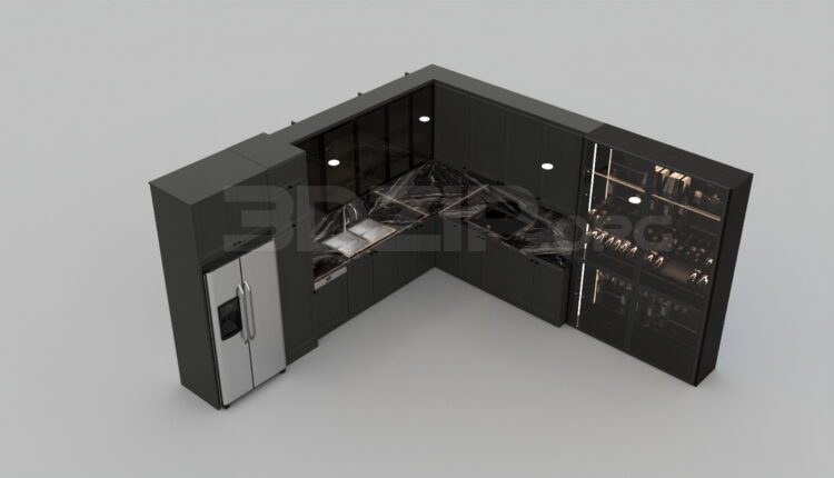 3893. Free 3D Kitchen Model Download