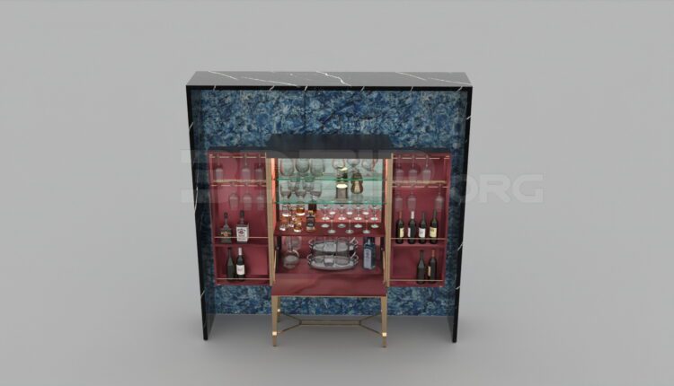 3950. Free 3D Wine Cabinet Model Download