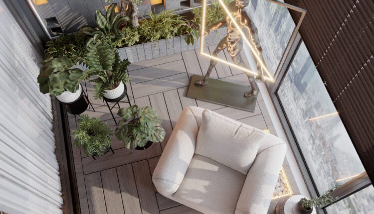 13157. Free 3D Balcony Exterior Model Download by Mai