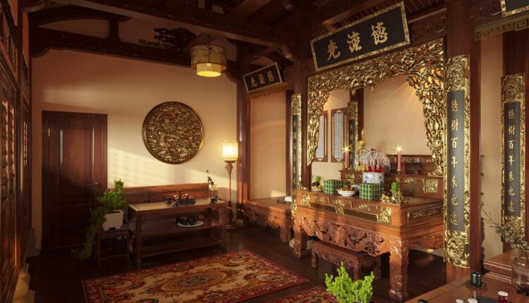 13158. Free 3D Altar Room Interior Model Download by NV Khiem