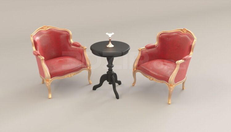 4209. Free 3D Table And Chair Model Download
