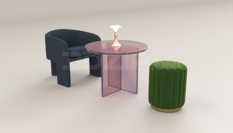 4212. Free 3D Table And Chair Model Download