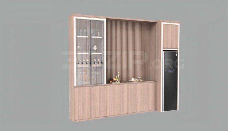 4383. Free 3D Wine Cabine Model Download