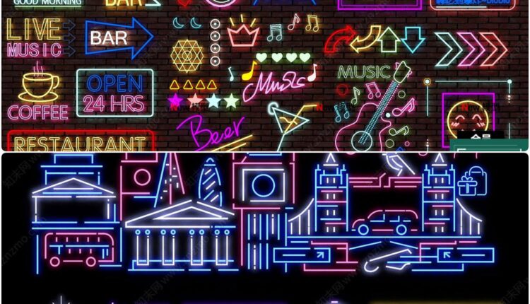 LED Neon light set 3dsmax part 4
