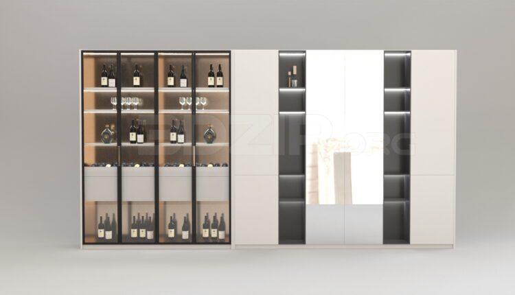 4577. Free 3D Wine Cabine Model Download