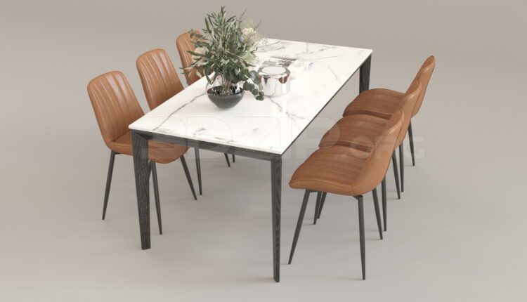 4606. Free 3D Dining Table And Chair Model Download