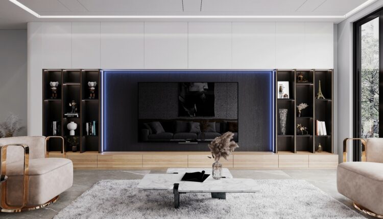 13230. 3D Living Room – Kitchen Interior Model Download by Nguyen The Hung