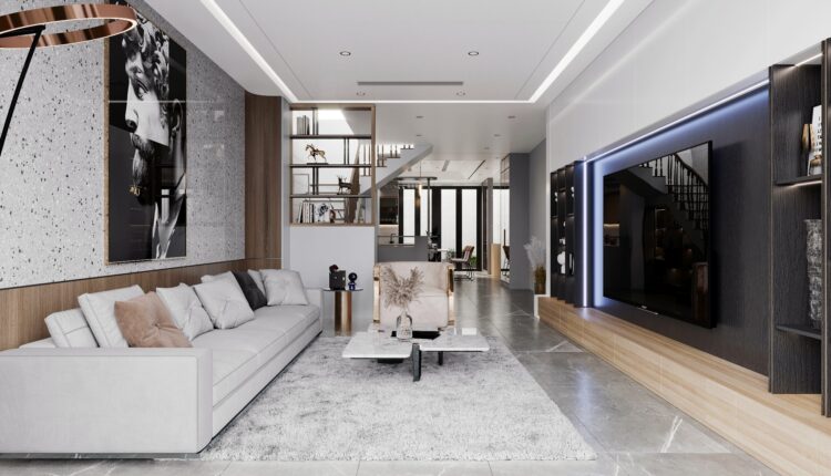 13230. 3D Living Room – Kitchen Interior Model Download by Nguyen The Hung