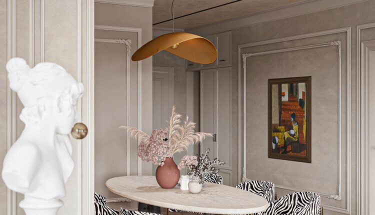 13235 3D Living Room – Kitchen Interior Model Download by Thu Van