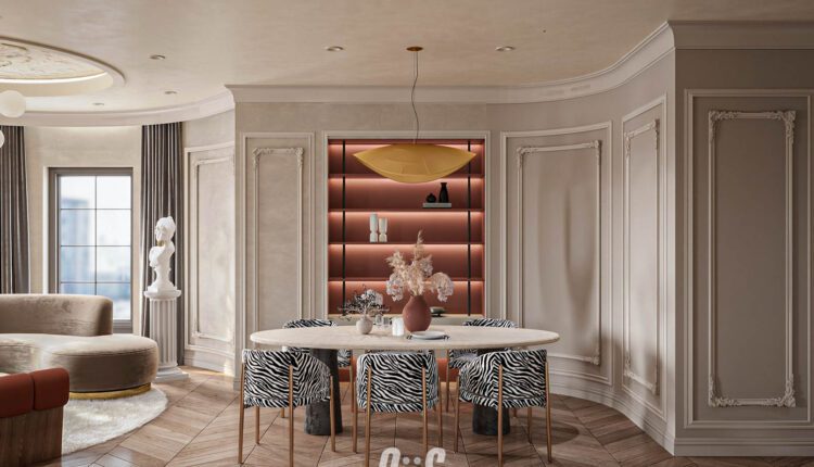 13235 3D Living Room – Kitchen Interior Model Download by Thu Van