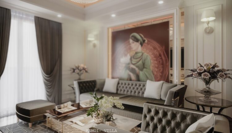 13244. 3D Neoclassic Living Room Interior Model Download by Kts Nhat Minh