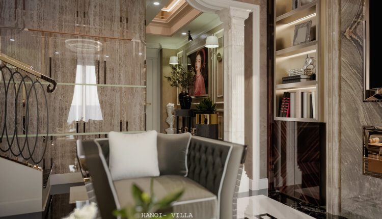 13244. 3D Neoclassic Living Room Interior Model Download by Kts Nhat Minh