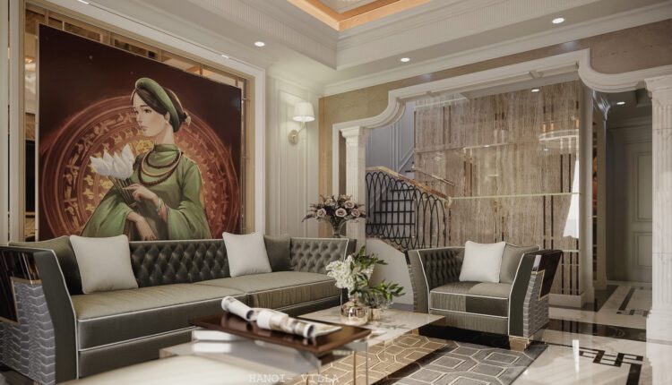 13244. 3D Neoclassic Living Room Interior Model Download by Kts Nhat Minh