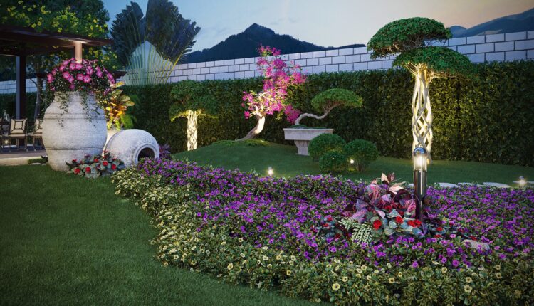 13245. Free 3D Garden Villas Exterior Model Download By Vu Van Bac
