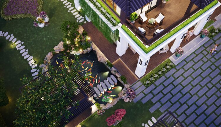 13245. Free 3D Garden Villas Exterior Model Download By Vu Van Bac