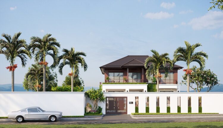 13245. Free 3D Garden Villas Exterior Model Download By Vu Van Bac