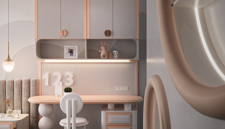 13253. 3D Living Room – Kitchen Interior Model Download by Tuan An