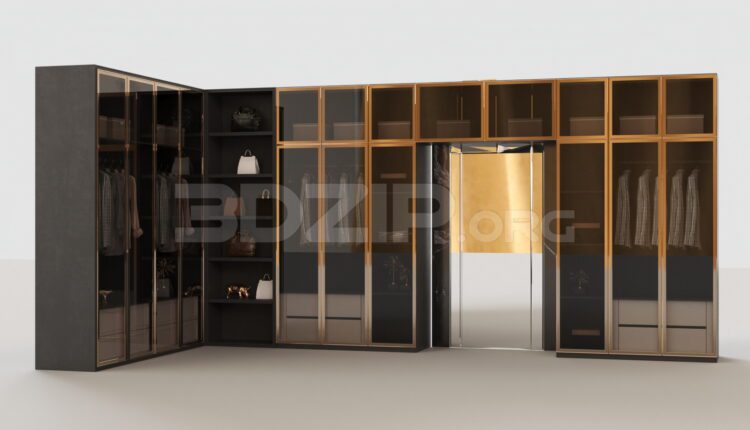 4809. Free 3D Display Cabinets Model Download