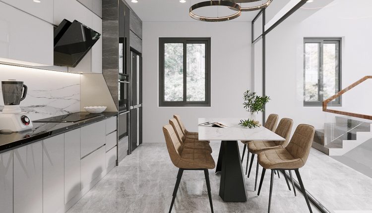 11272. Free 3D Kitchen And Dining Room Interior Model Download