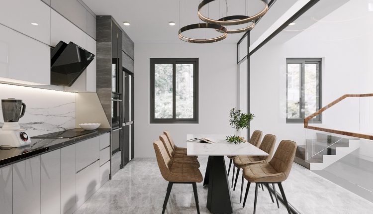 11272. Free 3D Kitchen And Dining Room Interior Model Download