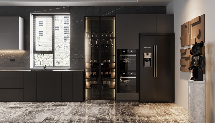 13289. 3D Living Room – Kitchen Interior Model Download by Nguyen Huu Cong