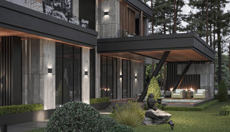 13294. Free 3D Villa Exterior Model Download by Long Nguyen