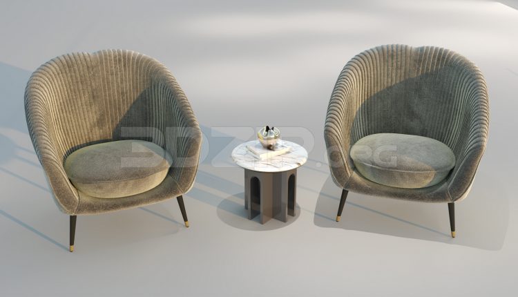 5190. Free 3D Armchair Model Download