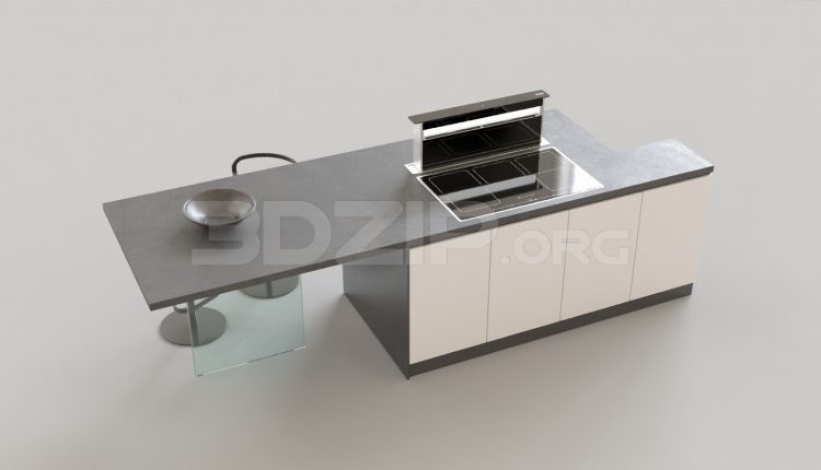 5241. Free 3D Kitchen Island Model Download