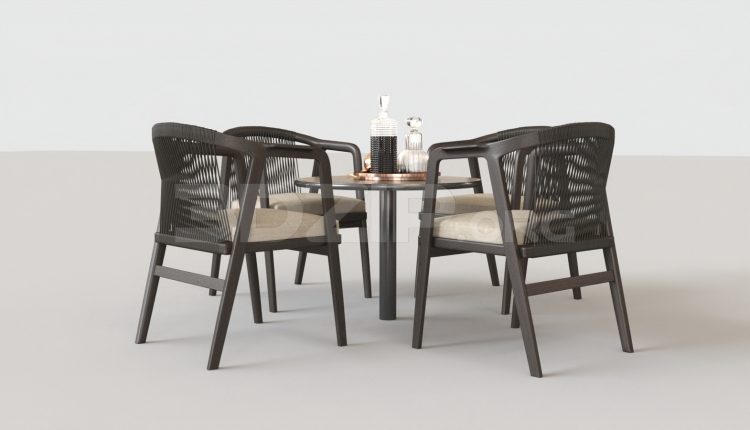 5290. Free 3D Table And Chair Model Download