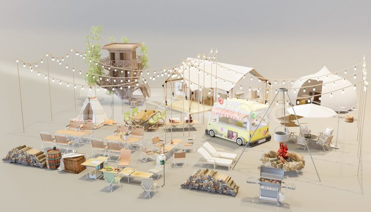11303. Free 3D Of Camping Models Download