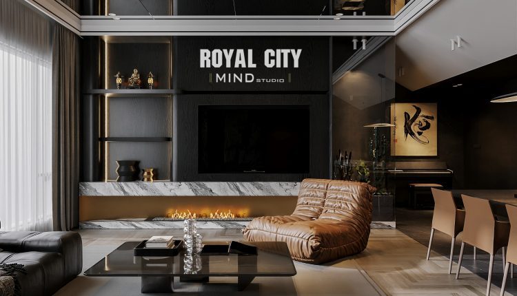 13334. 3D Living Room – Kitchen Interior Model Download by Trung Nghia