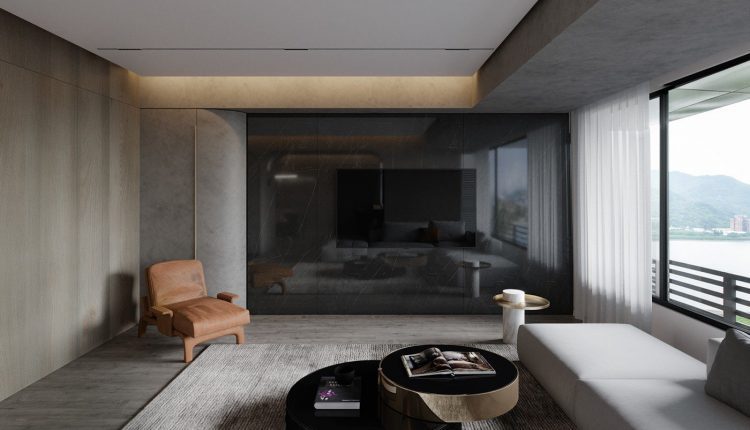 13339. 3D Living Room – Kitchen Interior Model Download by Kien Nguyen