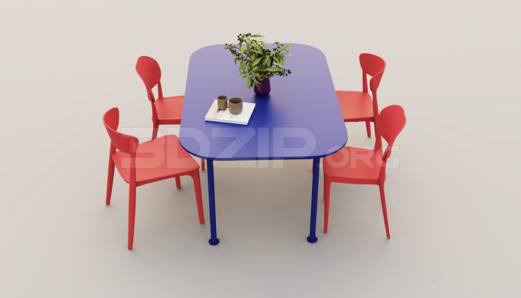 5330. Free 3D Table And Chair Model Download