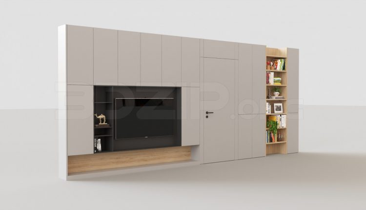 5371. Free 3D Tv Wall Model Download