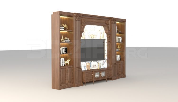5402. Free 3D Tv Wall Model Download