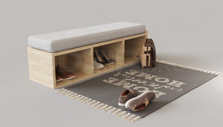 5419. Free 3D Shoe Cabinet Model Download