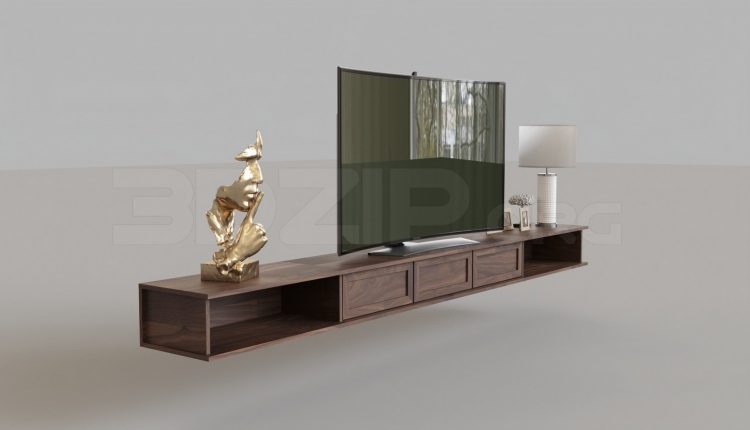 5437. Free 3D TV Cabinet Model Download