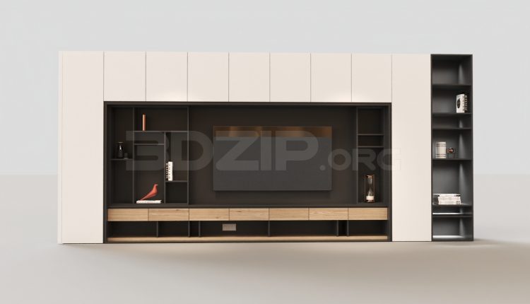 5464. Free 3D Tv Wall Model Download
