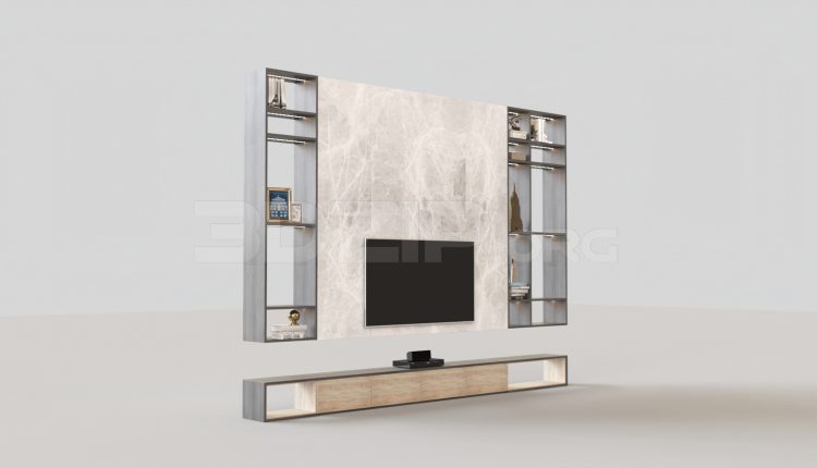 5486. Free 3D Tv Wall Model Download